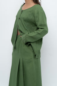 Vintage x Green Linen Set (XS, S)