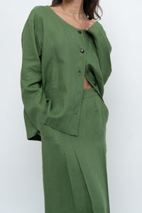 Vintage x Green Linen Set (XS, S)
