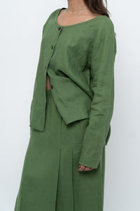 Vintage x Green Linen Set (XS, S)