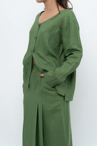 Vintage x Green Linen Set (XS, S)