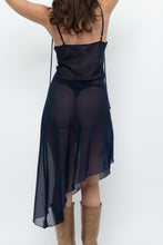 Load image into Gallery viewer, Vintage x Navy Layered Sheer Slip Dress (M)