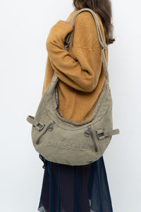 DIESEL x Olive Green Denim Purse