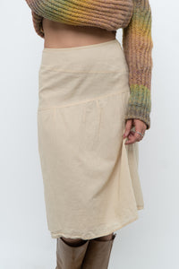 Vintage x Beige Soft Midi Skirt (XS)