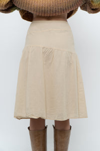 Vintage x Beige Soft Midi Skirt (XS)