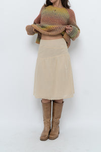 Vintage x Beige Soft Midi Skirt (XS)