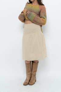 Vintage x Beige Soft Midi Skirt (XS)