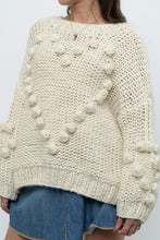 Load image into Gallery viewer, Modern x Cream Chunky Knit Heart Oversized Sweater (XS-L)