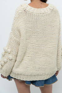 Modern x Cream Chunky Knit Heart Oversized Sweater (XS-L)