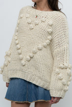 Load image into Gallery viewer, Modern x Cream Chunky Knit Heart Oversized Sweater (XS-L)