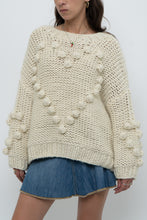Load image into Gallery viewer, Modern x Cream Chunky Knit Heart Oversized Sweater (XS-L)
