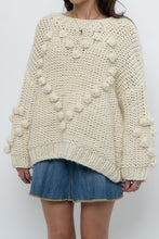 Load image into Gallery viewer, Modern x Cream Chunky Knit Heart Oversized Sweater (XS-L)