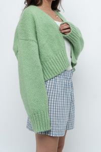 Modern x ZARA Light Green Oversized Wool Knit Cardigan (XS-M)