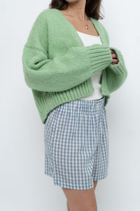 Modern x ZARA Light Green Oversized Wool Knit Cardigan (XS-M)