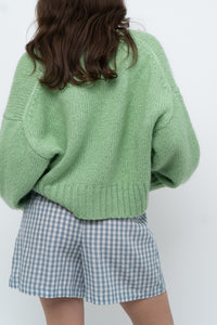 Modern x ZARA Light Green Oversized Wool Knit Cardigan (XS-M)