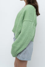 Load image into Gallery viewer, Modern x ZARA Light Green Oversized Wool Knit Cardigan (XS-M)