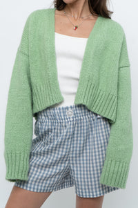 Modern x ZARA Light Green Oversized Wool Knit Cardigan (XS-M)