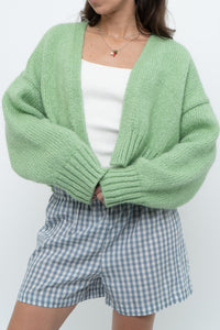 Modern x ZARA Light Green Oversized Wool Knit Cardigan (XS-M)