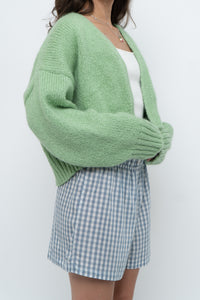 Modern x ZARA Light Green Oversized Wool Knit Cardigan (XS-M)