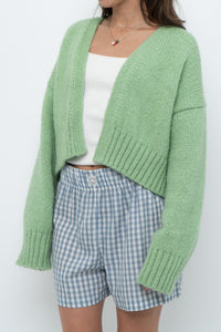Modern x ZARA Light Green Oversized Wool Knit Cardigan (XS-M)