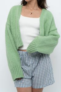 Modern x ZARA Light Green Oversized Wool Knit Cardigan (XS-M)