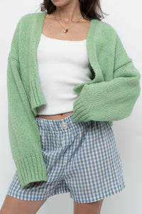 Modern x ZARA Light Green Oversized Wool Knit Cardigan (XS-M)