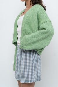Modern x ZARA Light Green Oversized Wool Knit Cardigan (XS-M)