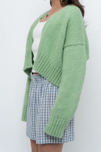 Modern x ZARA Light Green Oversized Wool Knit Cardigan (XS-M)