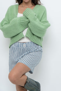 Modern x ZARA Light Green Oversized Wool Knit Cardigan (XS-M)