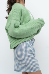 Modern x ZARA Light Green Oversized Wool Knit Cardigan (XS-M)