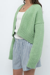 Modern x ZARA Light Green Oversized Wool Knit Cardigan (XS-M)