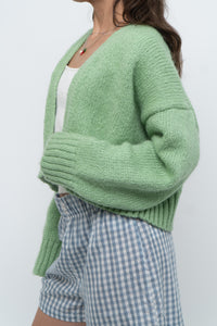Modern x ZARA Light Green Oversized Wool Knit Cardigan (XS-M)