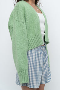 Modern x ZARA Light Green Oversized Wool Knit Cardigan (XS-M)