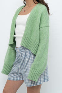 Modern x ZARA Light Green Oversized Wool Knit Cardigan (XS-M)