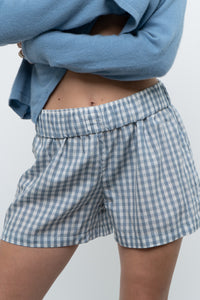 Modern x Blue Gingham Boxer Short (S)