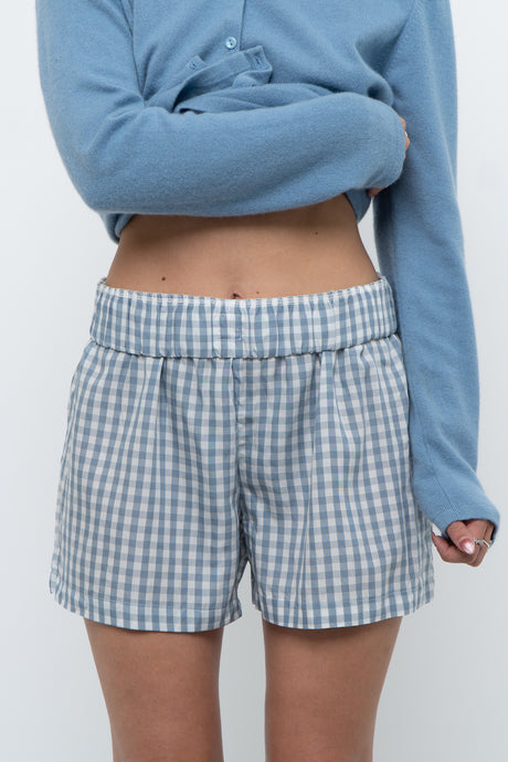 Modern x Blue Gingham Boxer Short (S)