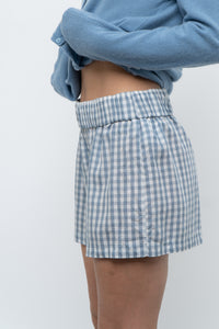 Modern x Blue Gingham Boxer Short (S)