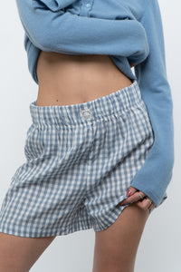 Modern x Blue Gingham Boxer Short (S)