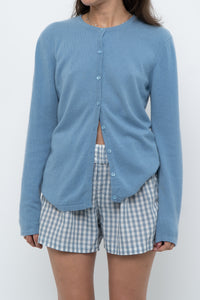 Vintage x Baby Blue Cashmere Cardigan (XS-M)