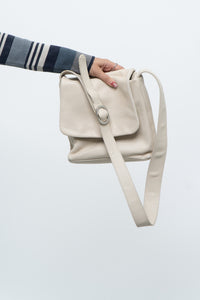 Vintage x Cream Leather Purse