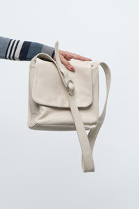 Vintage x Cream Leather Purse