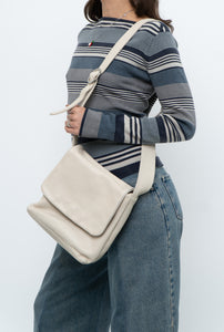 Vintage x Cream Leather Purse