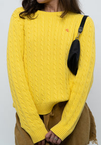 Vintage x RALPH LAUREN POLO Yellow Cotton Knit Sweater (XS-L)