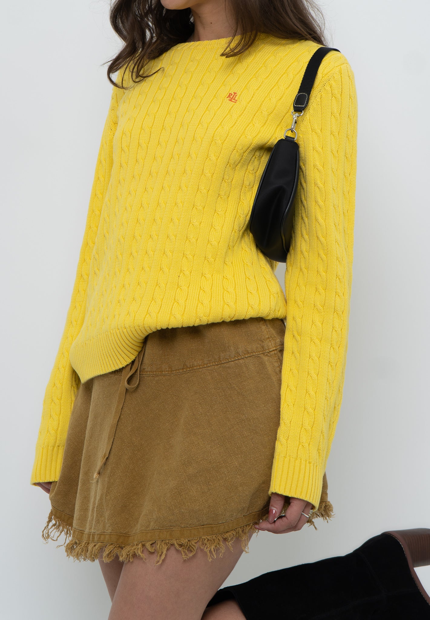 Vintage x RALPH LAUREN POLO Yellow Cotton Knit Sweater (XS-L)