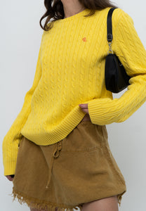 Vintage x RALPH LAUREN POLO Yellow Cotton Knit Sweater (XS-L)