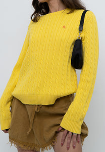 Vintage x RALPH LAUREN POLO Yellow Cotton Knit Sweater (XS-L)