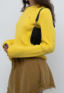 Vintage x RALPH LAUREN POLO Yellow Cotton Knit Sweater (XS-L)