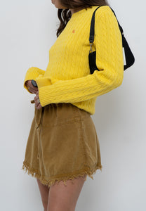 Vintage x RALPH LAUREN POLO Yellow Cotton Knit Sweater (XS-L)