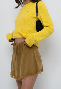 Vintage x RALPH LAUREN POLO Yellow Cotton Knit Sweater (XS-L)