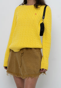 Vintage x RALPH LAUREN POLO Yellow Cotton Knit Sweater (XS-L)
