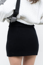 Load image into Gallery viewer, LINE + DOT x Black Soft Knit Mini Skirt (S)